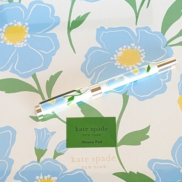 NWT ♠️ Kate Spade New York Sunshine Floral Mouse Pad w/ Coordinating Pen - Picture 3 of 8